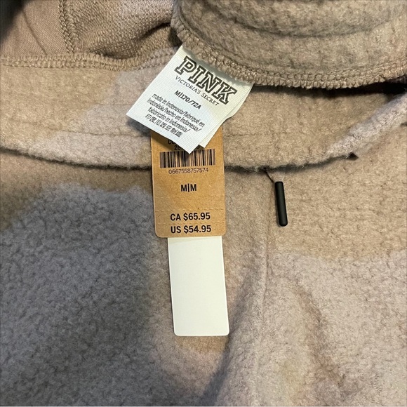 NWT | VS PINK | Reverse Fleece Cropped Polo Sweatshirt & Jogger Set - Picture 12 of 15